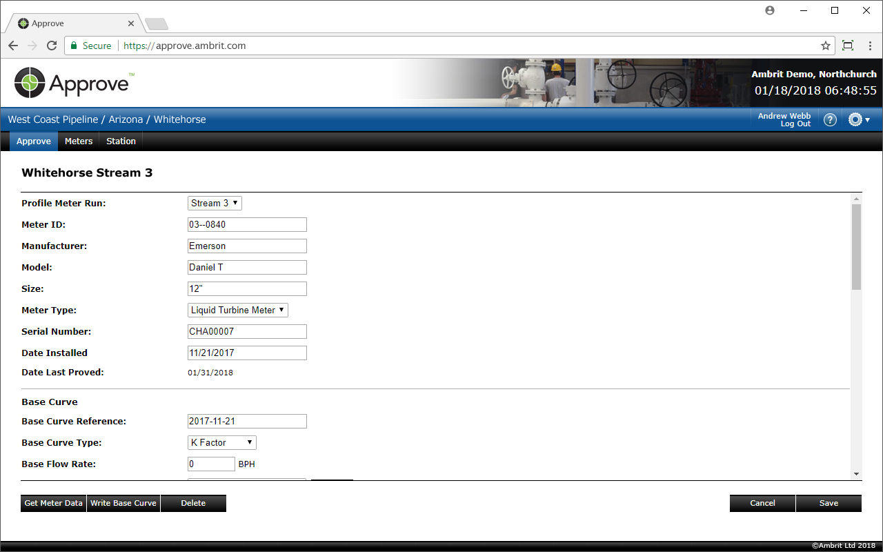 Approve Meter Details
