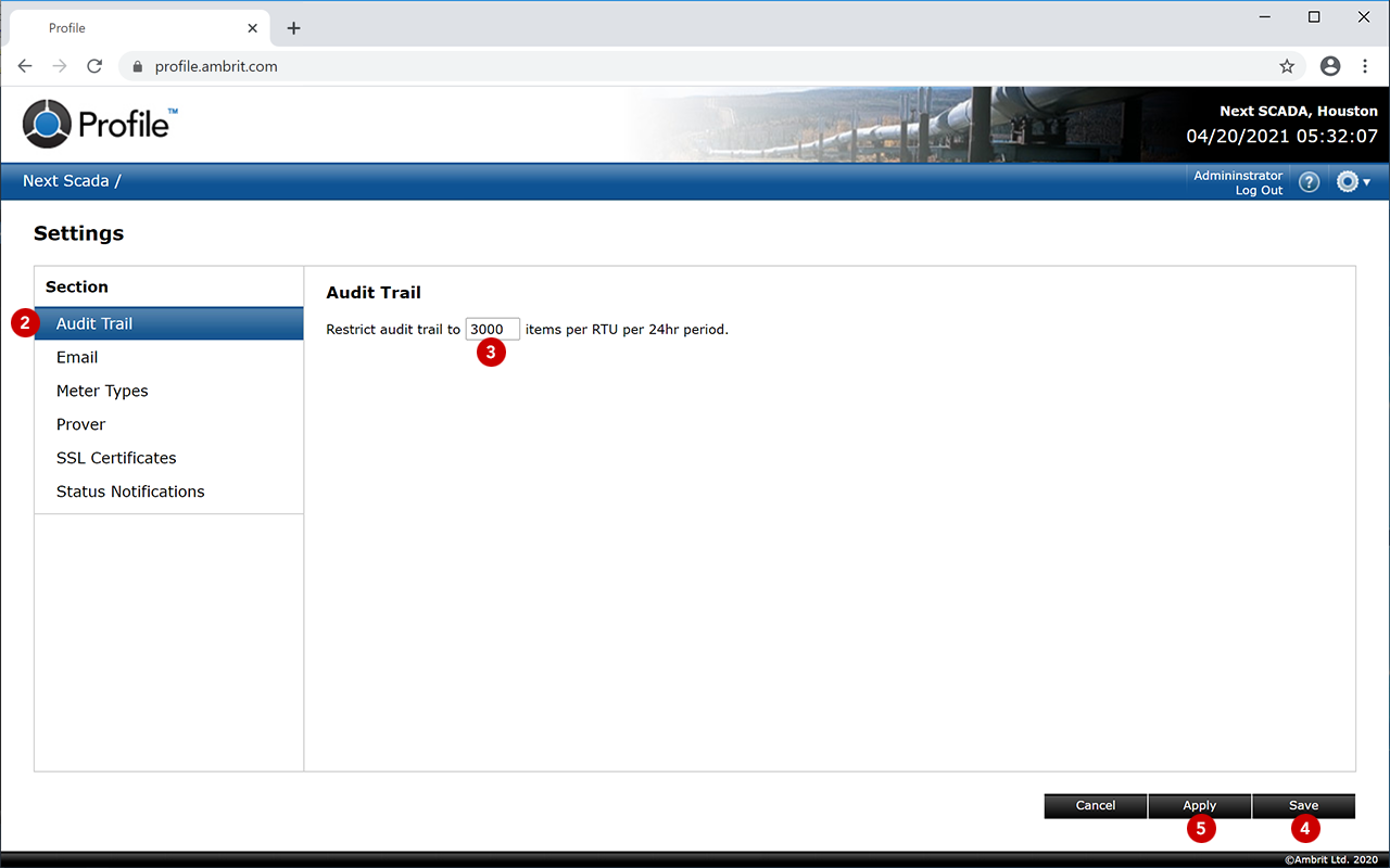 Audit-Trail-Settings
