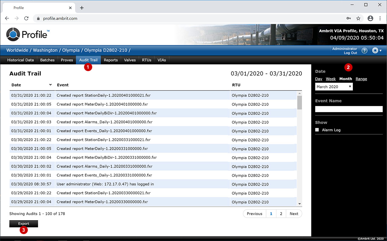 Profile-Audit-Trail