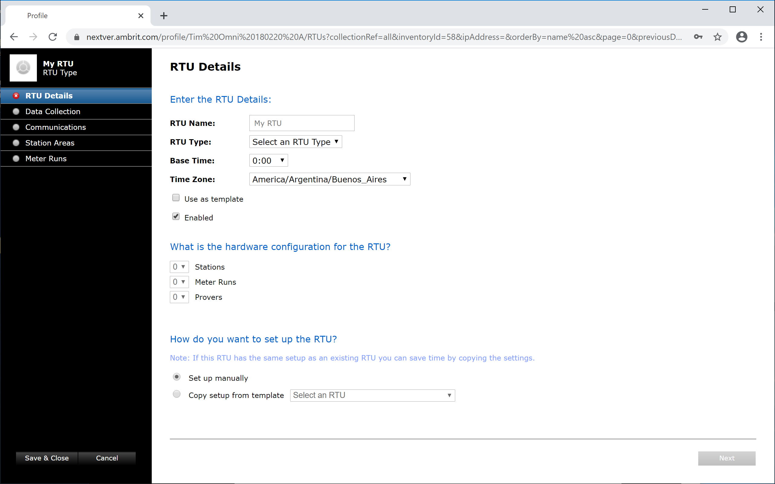 RTU Details Blank