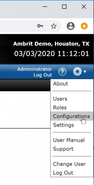 Profile Settings Menu Configurations