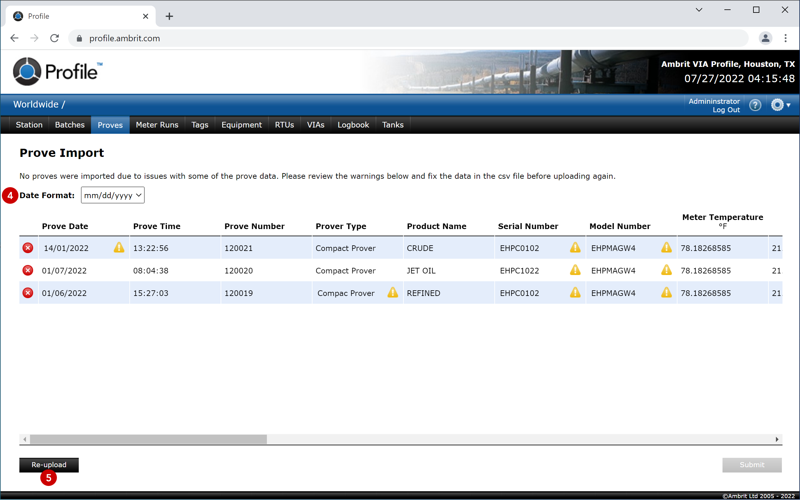 Prove Import Errors