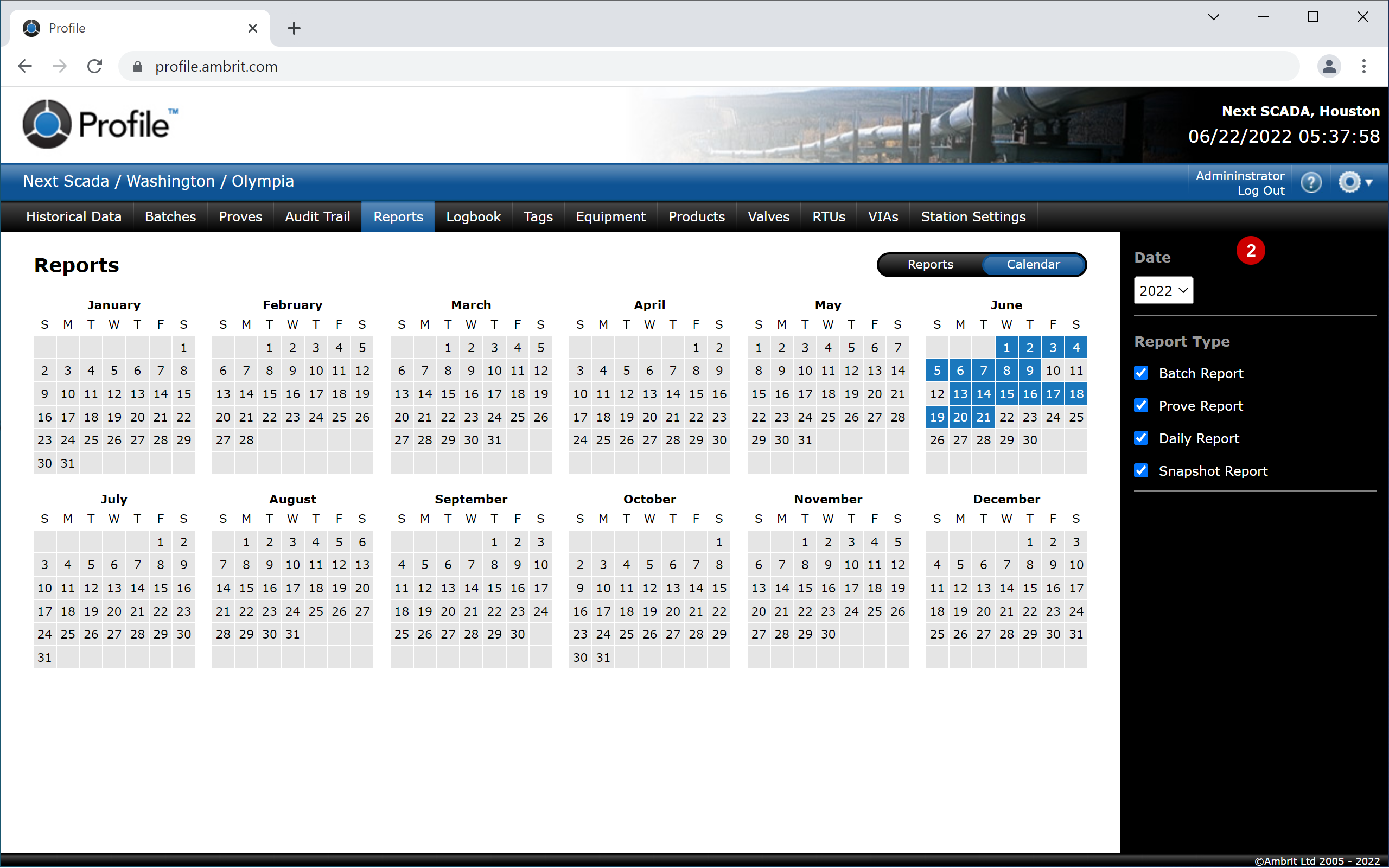 Reports Calendar
